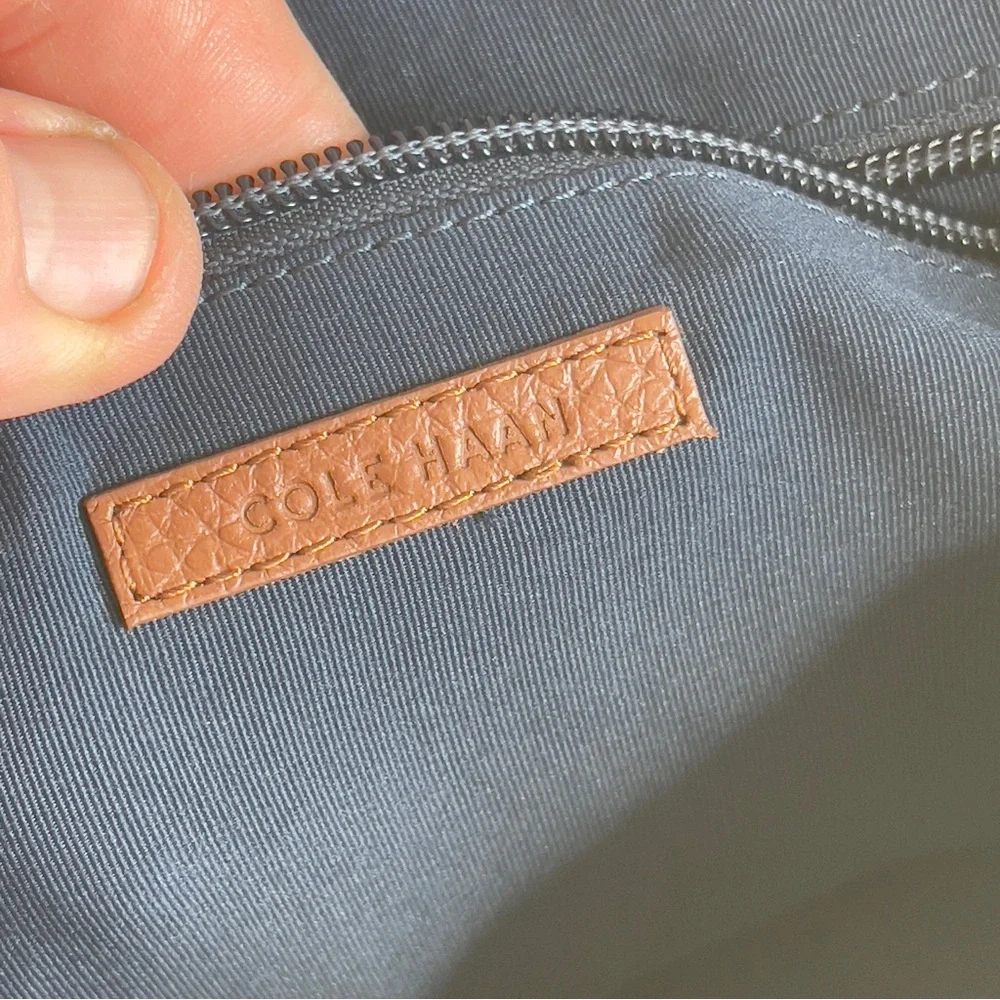 Cole Haan Messenger Leather Bag‎ Flapover Laptop Briefcase Crossbody Brown